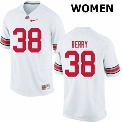 Women's Ohio State Buckeyes #38 Rashod Berry White Nike NCAA College Football Jersey Cheap PCI8644OT